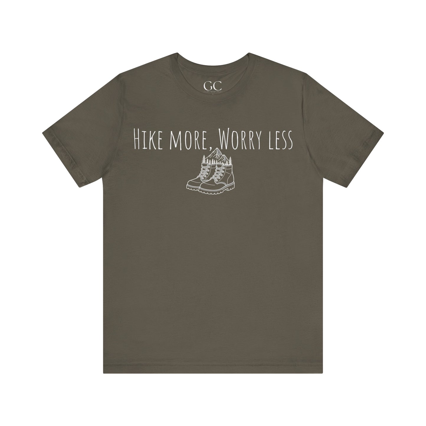 Hike More Worry Less T-Shirt | Outdoor Adventure Tee | Gift for Hikers