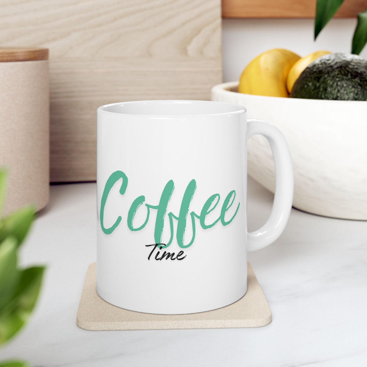 Coffee Time Mug | Fun Coffee Lover Cup | Gift for Caffeine Addicts