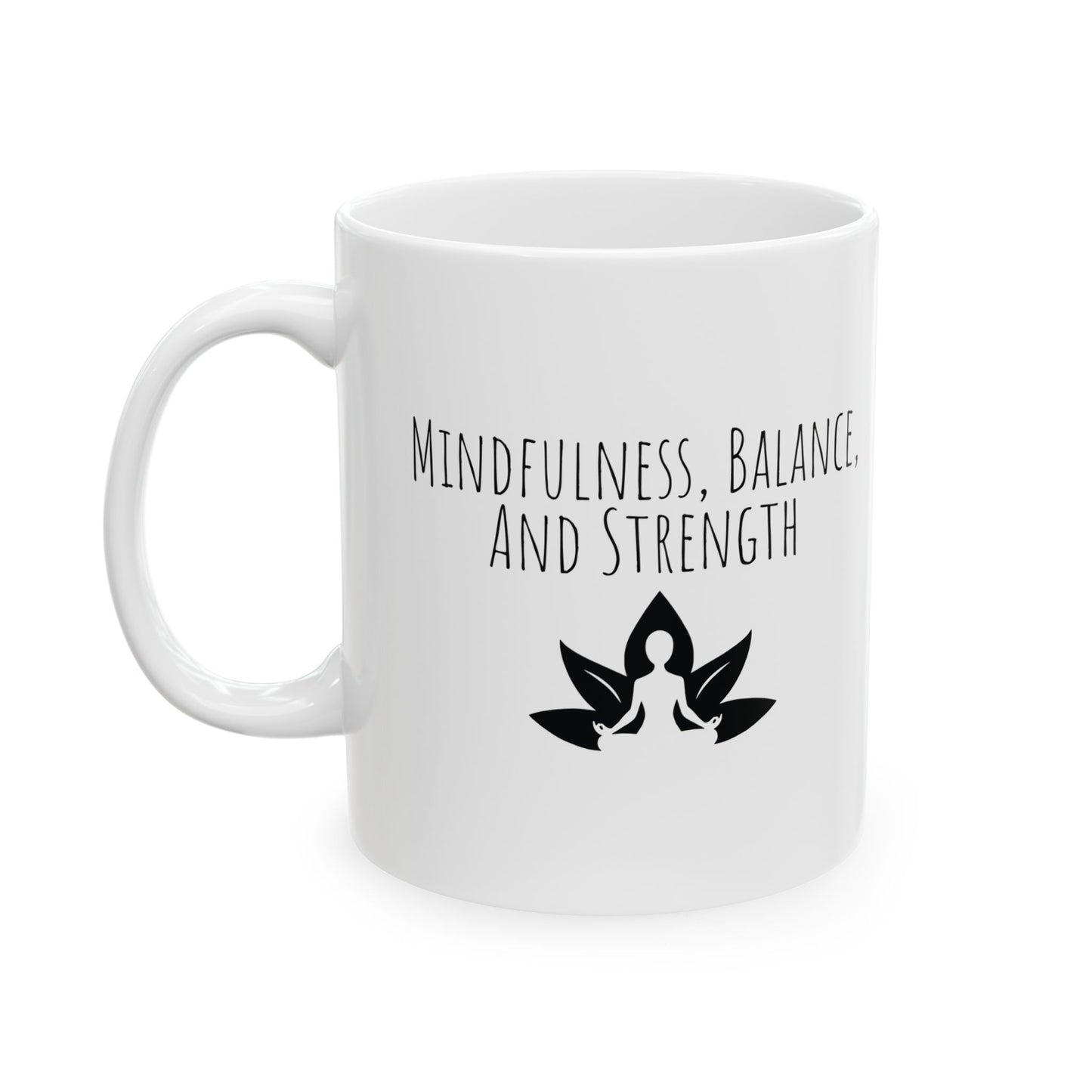 Mindfulness Yoga Mug | Lotus Flower Coffee Cup | Gift for Yogis & Wellness Lovers