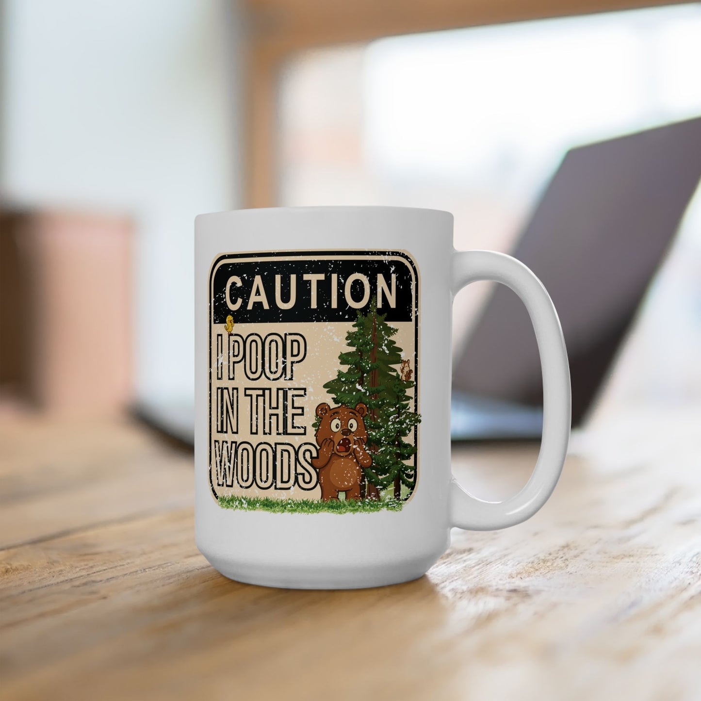 I Poop in the Woods Mug | Funny Camping Coffee Cup | Nature Lover Gift