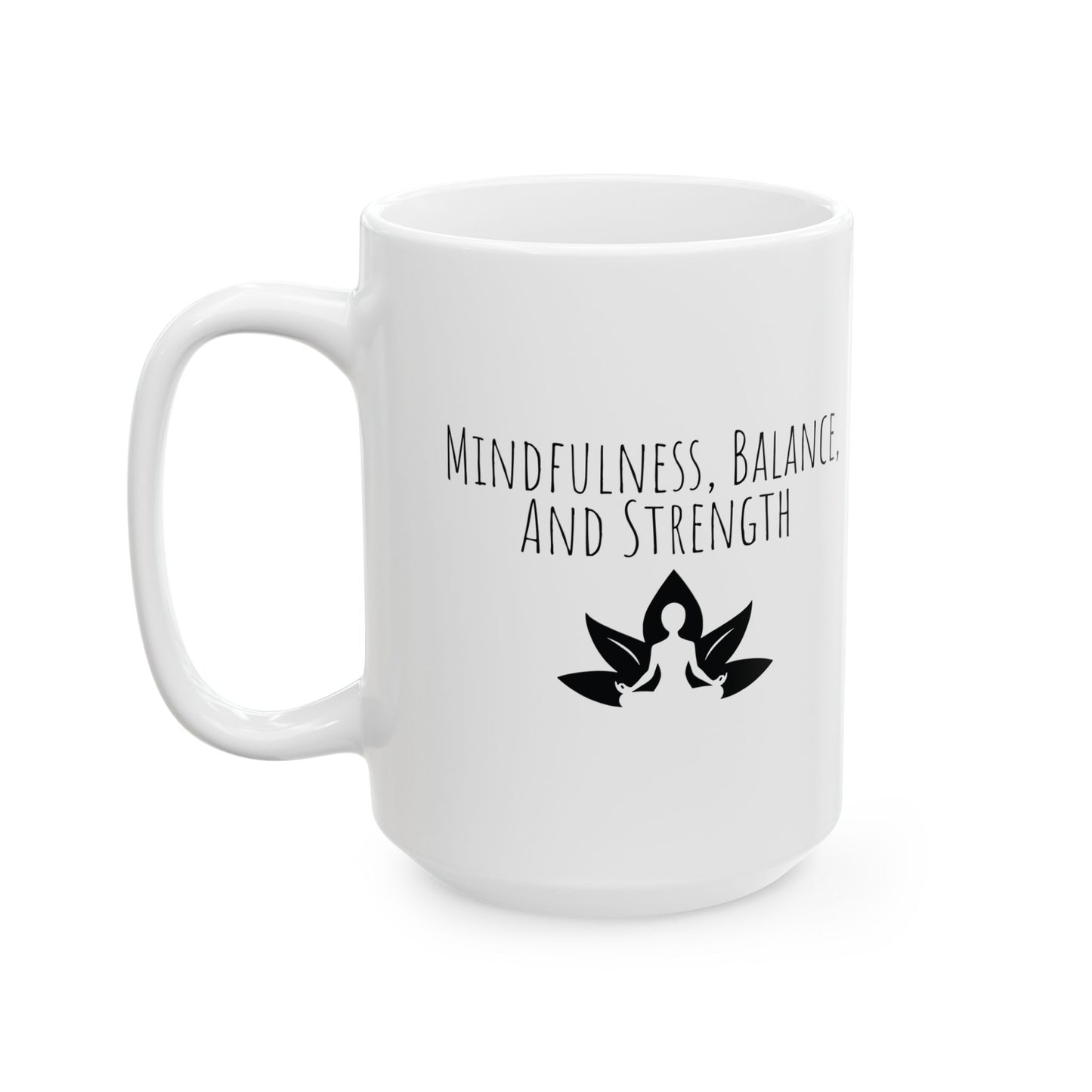 Mindfulness Yoga Mug | Lotus Flower Coffee Cup | Gift for Yogis & Wellness Lovers