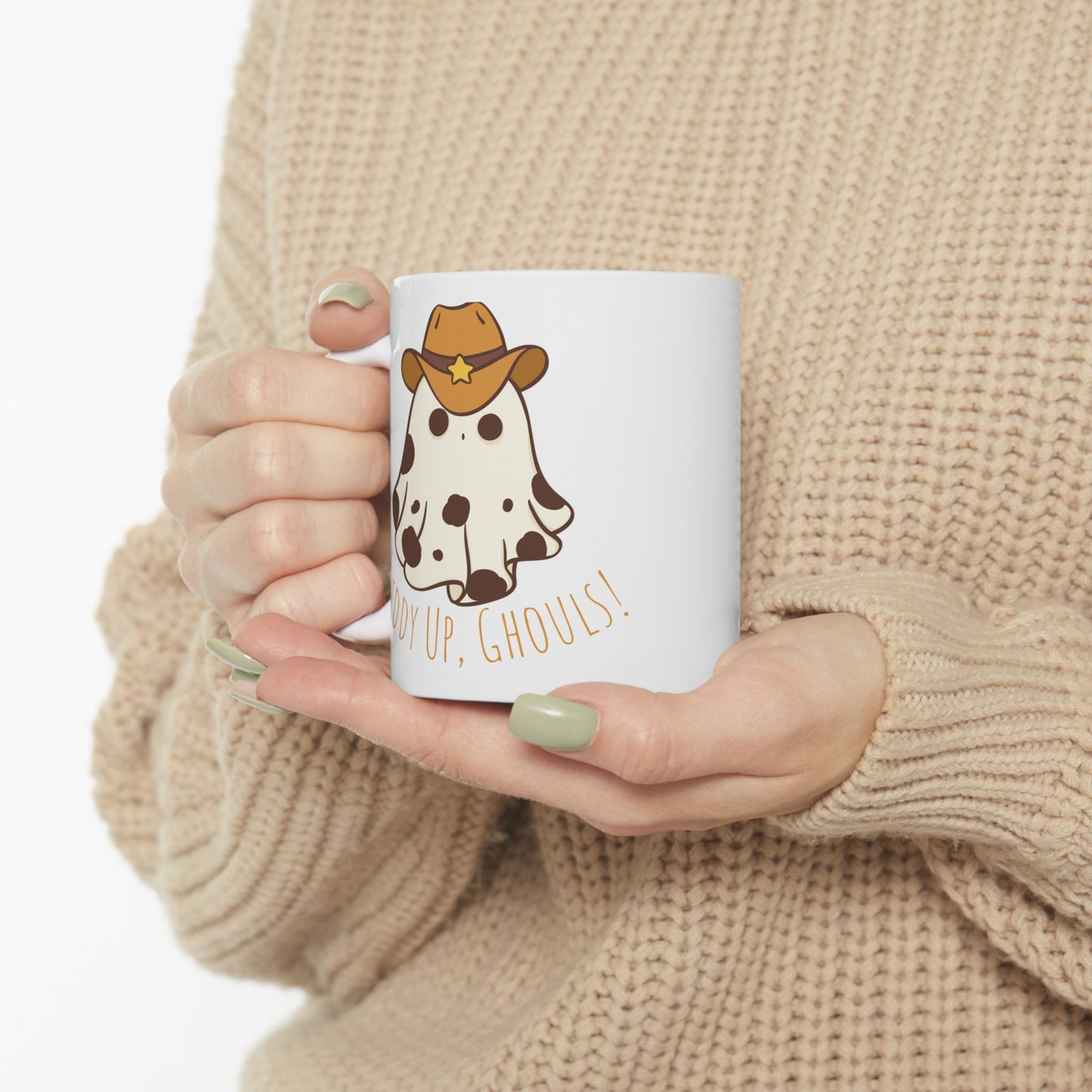 Giddy Up, Ghouls! – Cowboy Ghost Halloween Mug