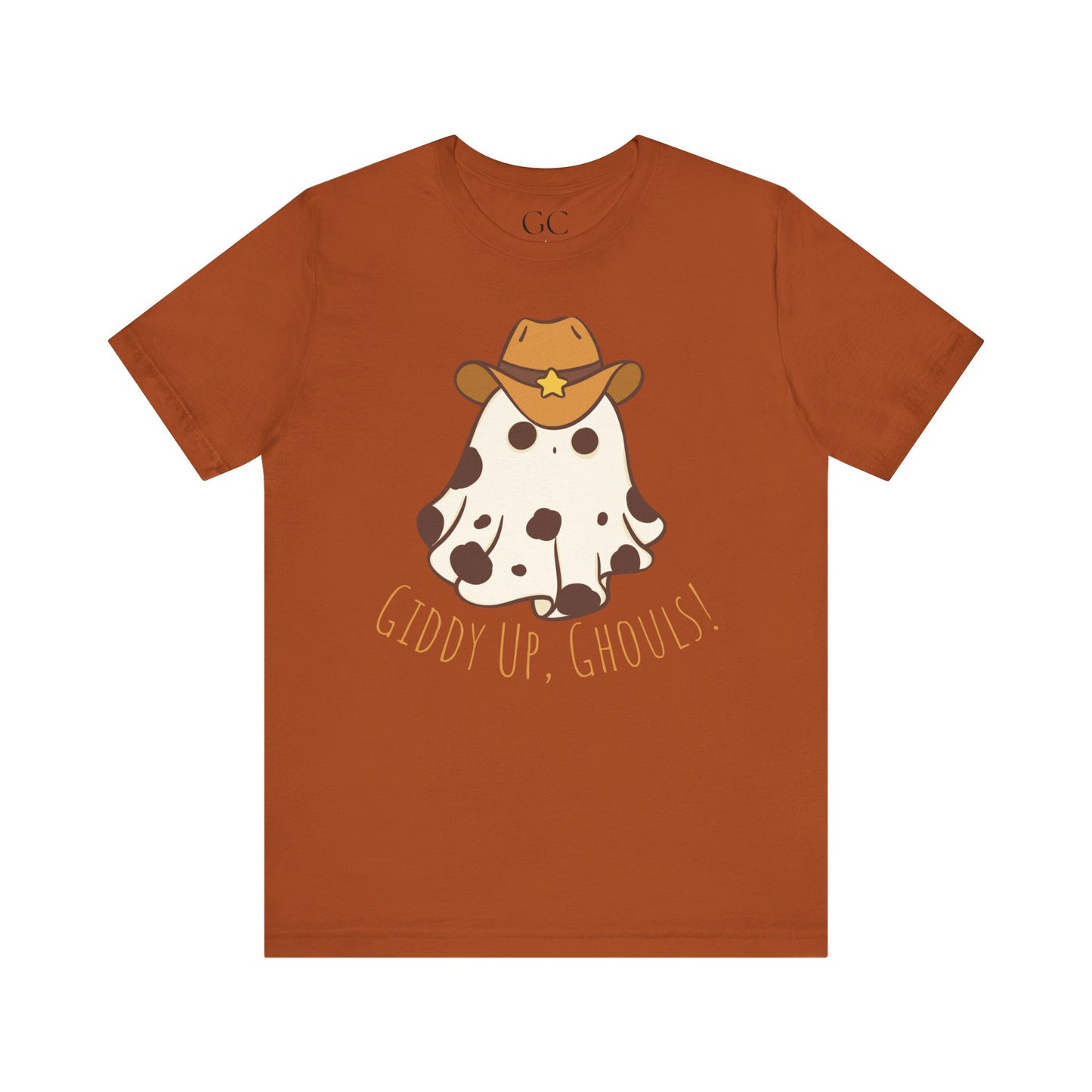 Giddy Up, Ghouls! – Cowboy Ghost Halloween Tee