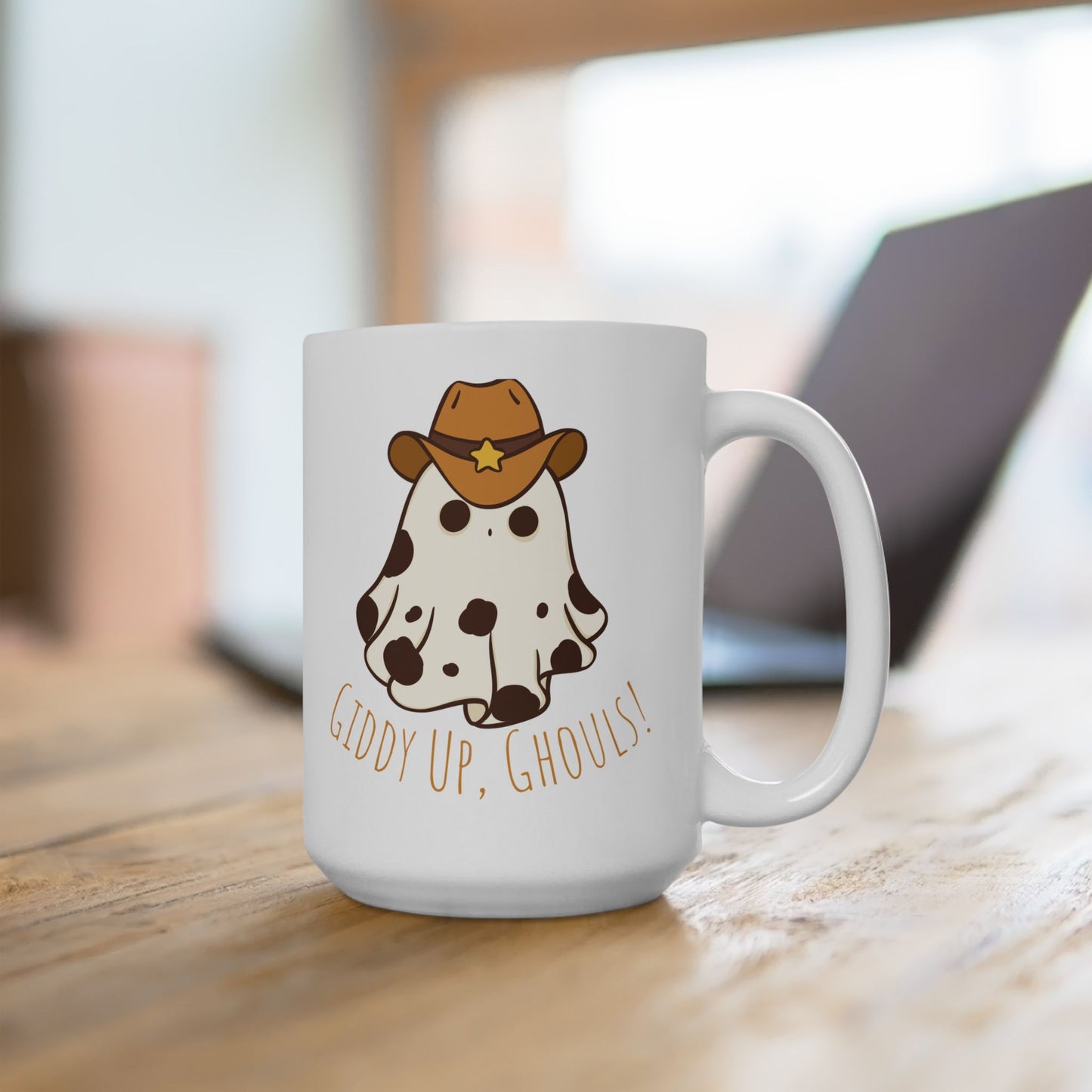 Giddy Up, Ghouls! – Cowboy Ghost Halloween Mug