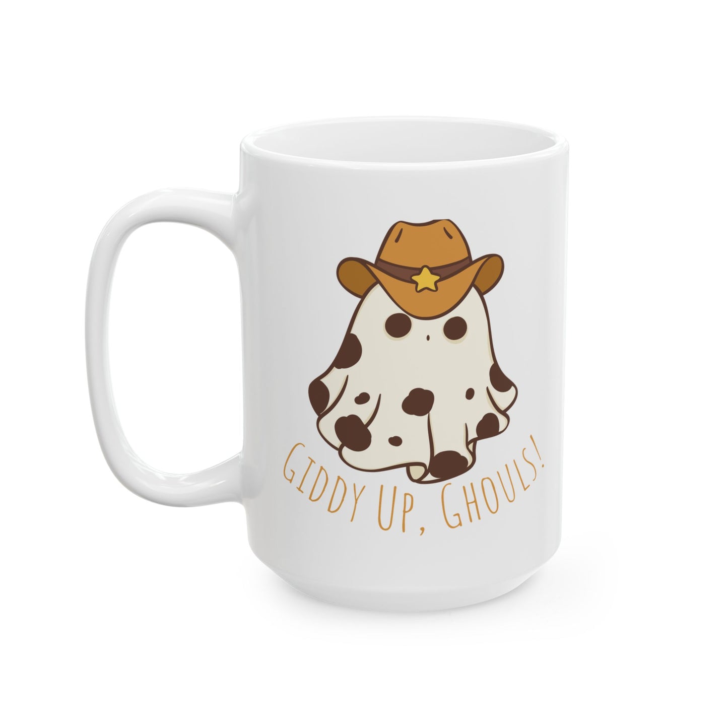 Giddy Up, Ghouls! – Cowboy Ghost Halloween Mug