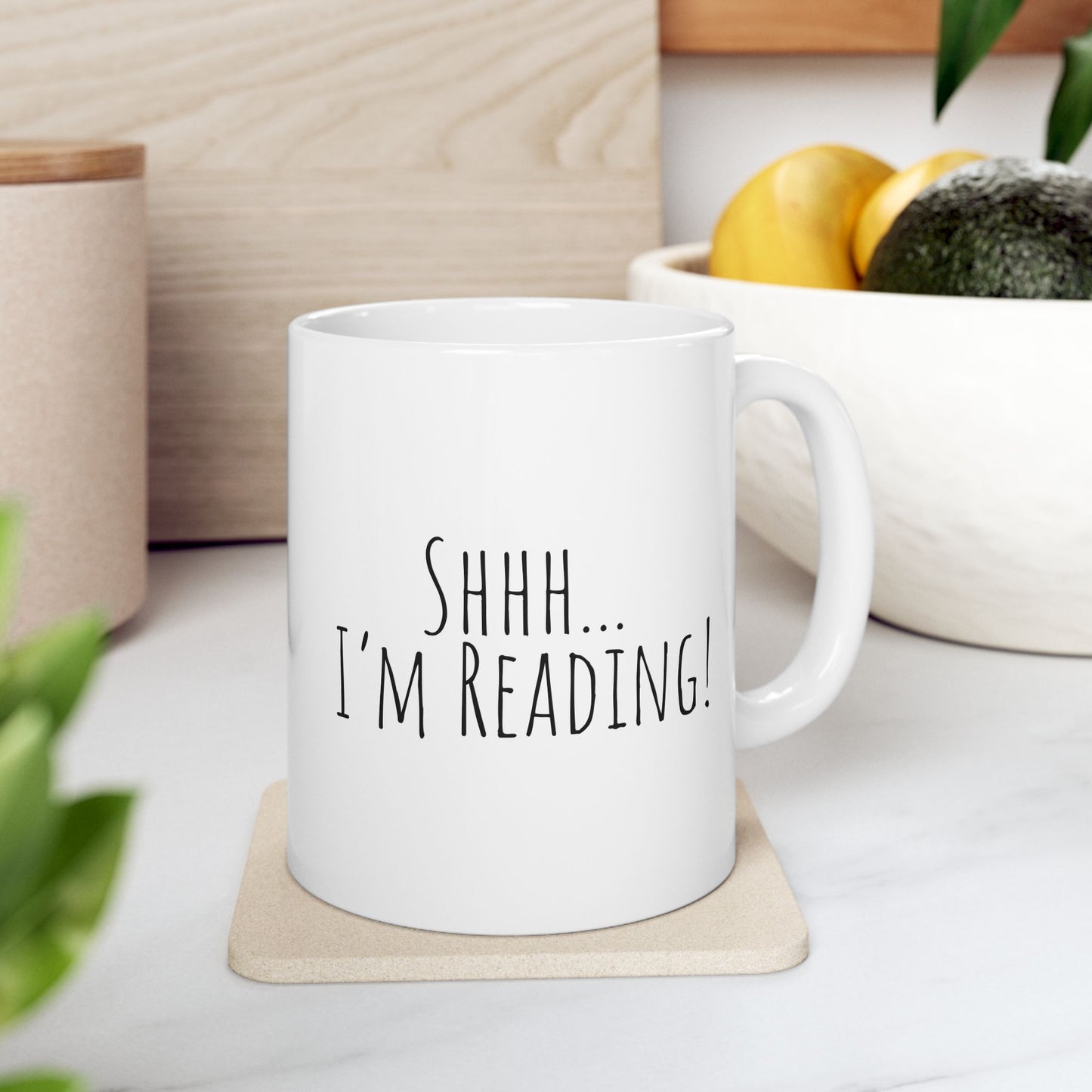 Shhh... I’m Reading! Mug | Funny Book Lover Coffee Cup | Gift for Readers