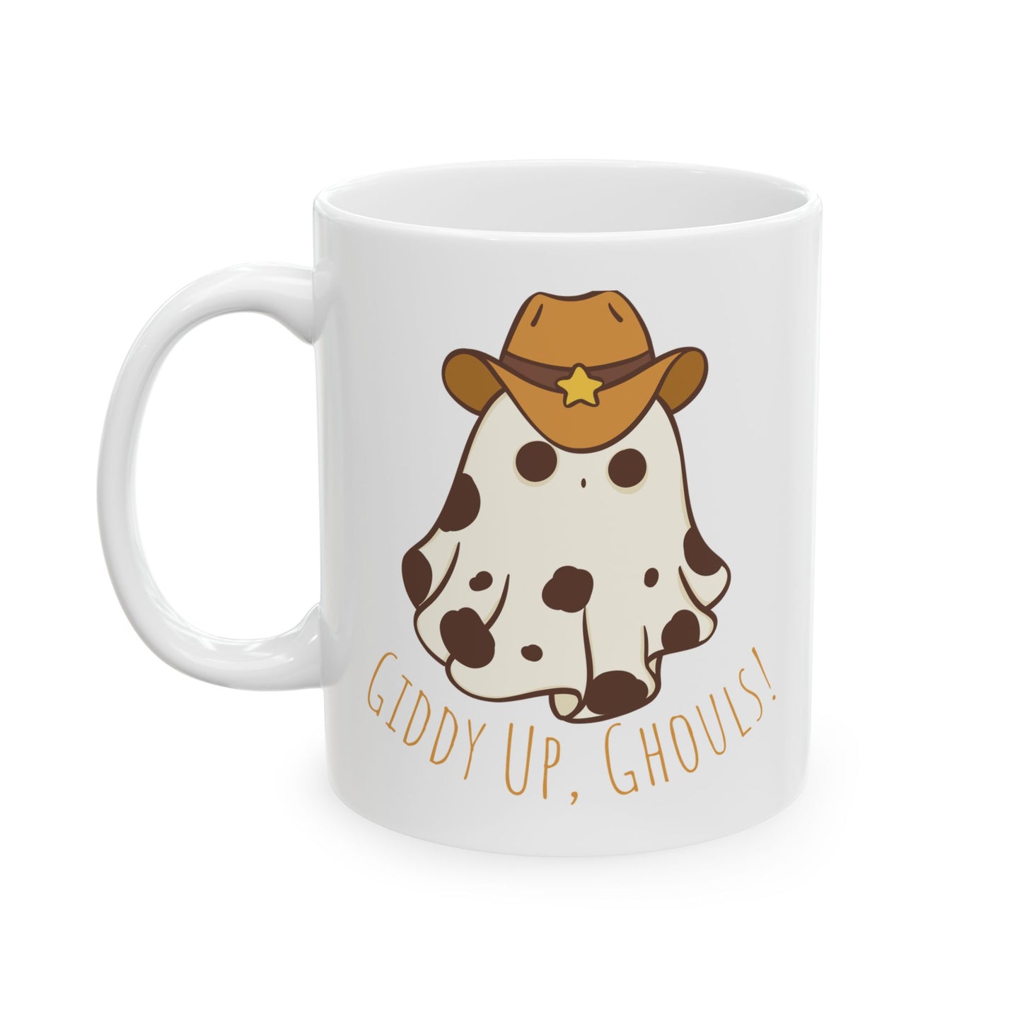 Giddy Up, Ghouls! – Cowboy Ghost Halloween Mug