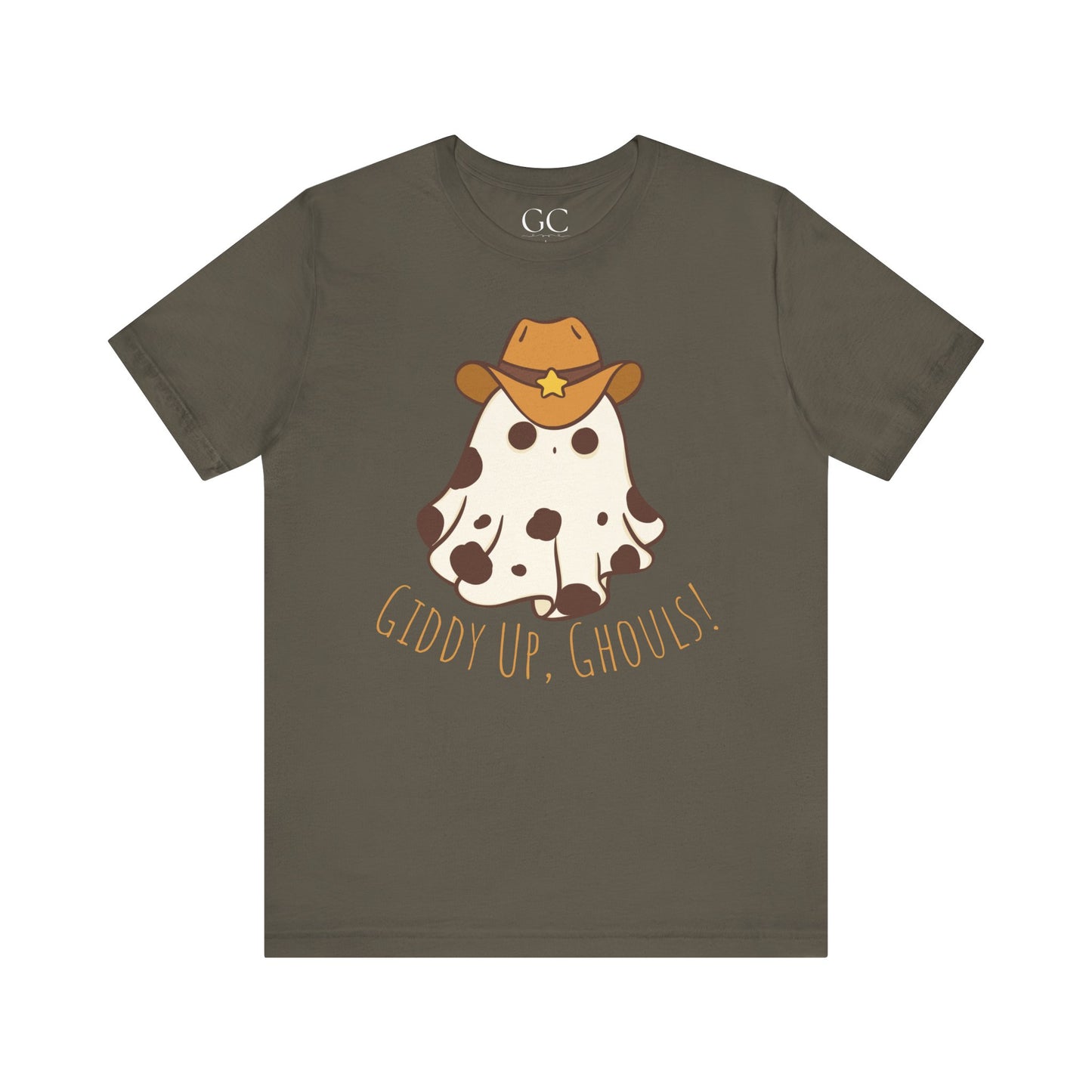 Giddy Up, Ghouls! – Cowboy Ghost Halloween Tee