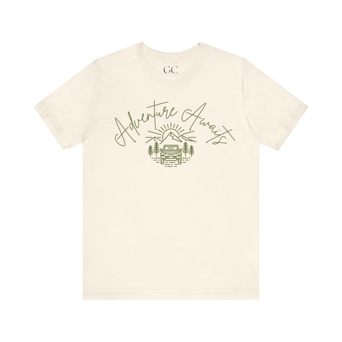 Adventure Awaits T-Shirt | Outdoorsy Tee for Nature Lovers | Jeep + Mountain Design