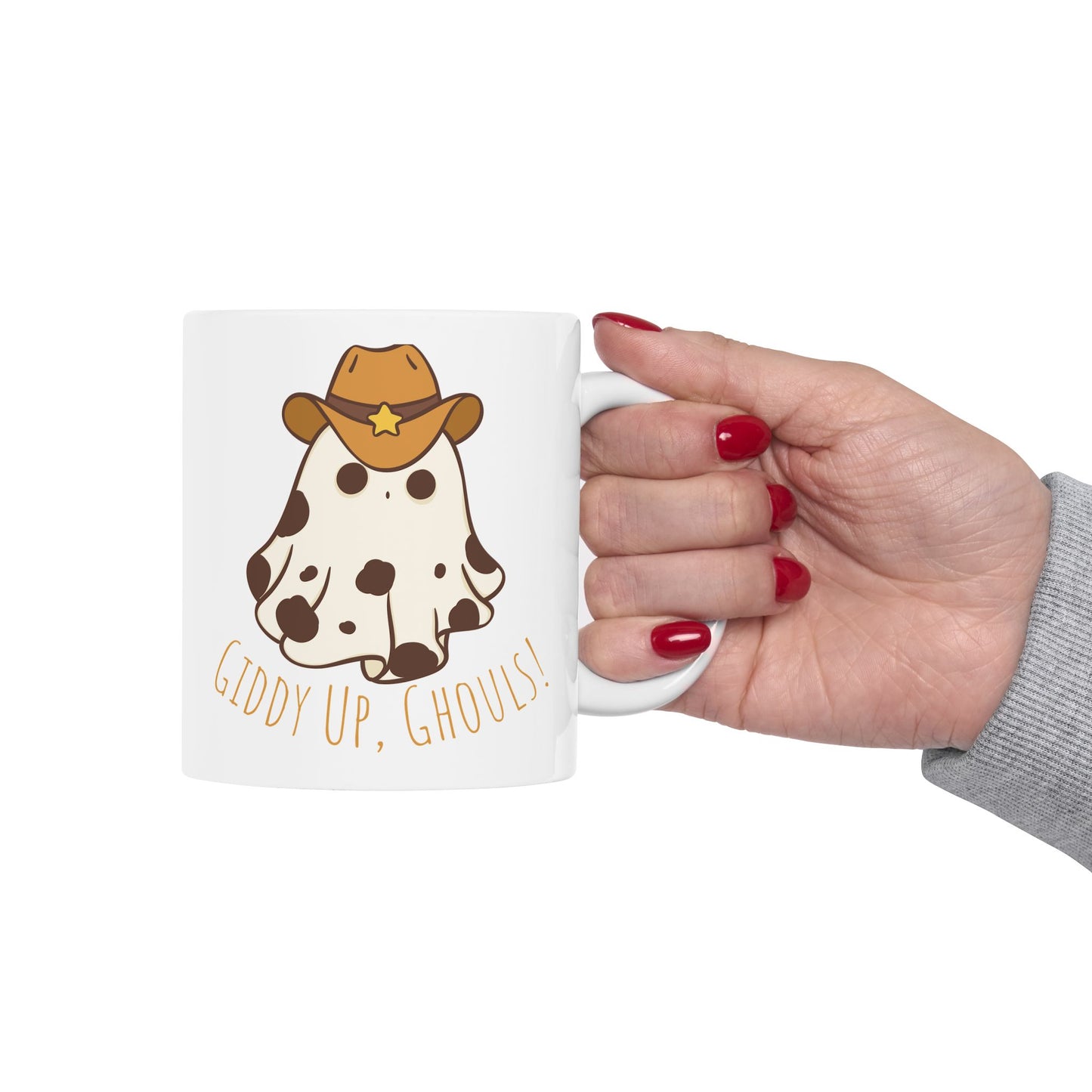 Giddy Up, Ghouls! – Cowboy Ghost Halloween Mug