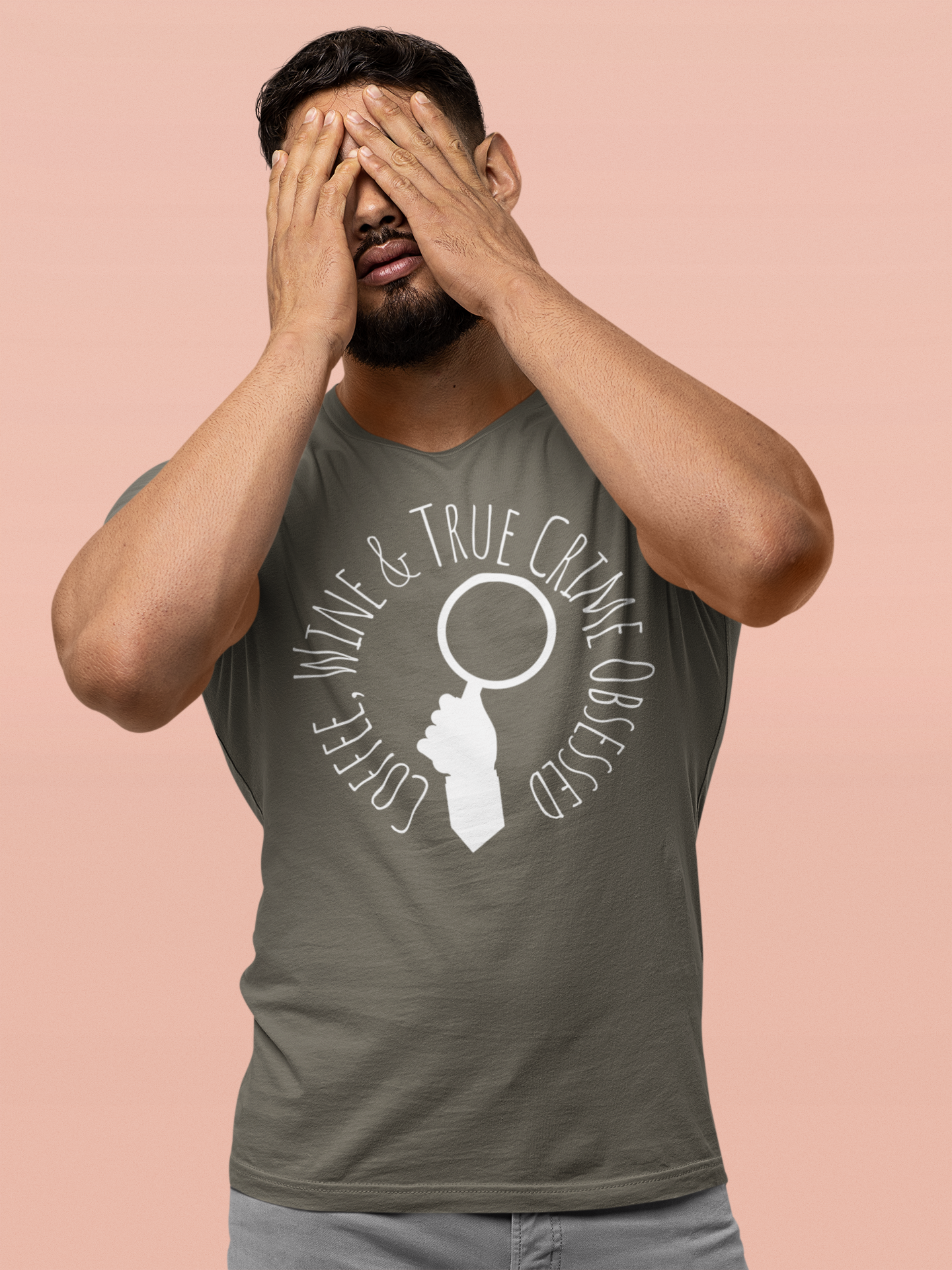 Coffee, Wine & True Crime Obsessed T-Shirt | Cozy Tee for Crime Doc Fans