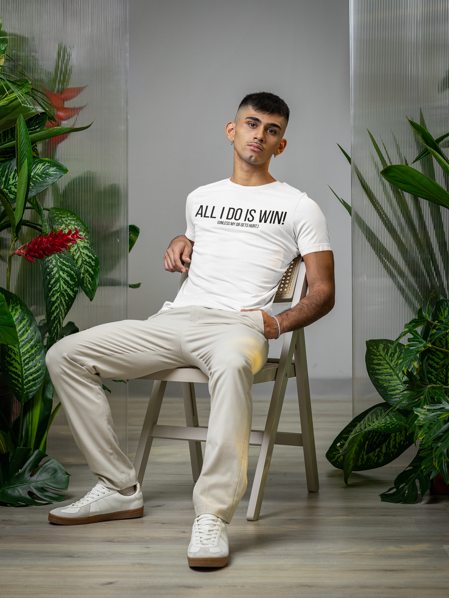 All I Do Is WIN (Unless My QB Gets Hurt) T-Shirt | Funny Fantasy Football Shirt