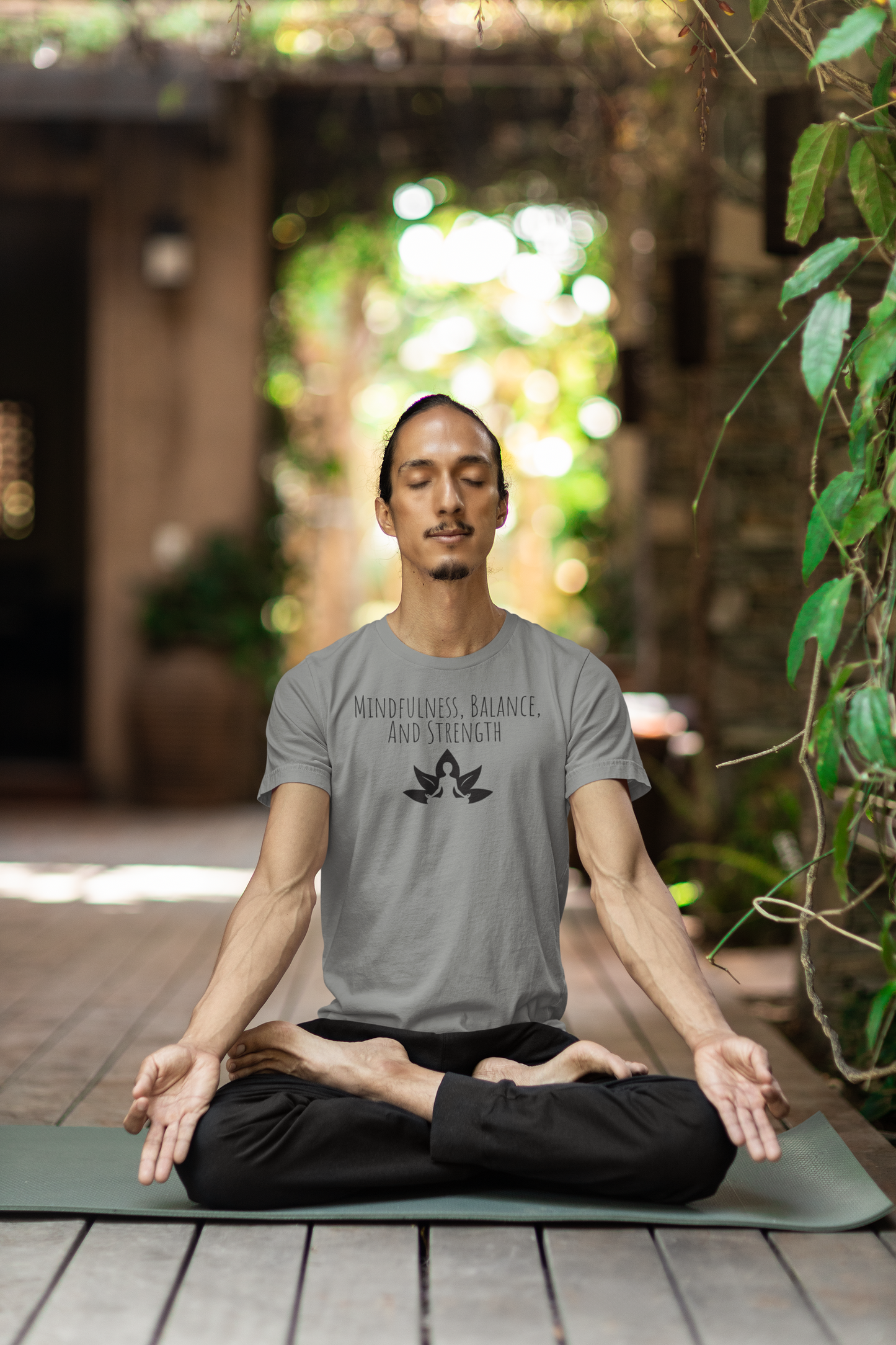 Mindfulness Yoga T-Shirt | Lotus Flower Balance Tee | Gift for Yogis & Wellness Lovers