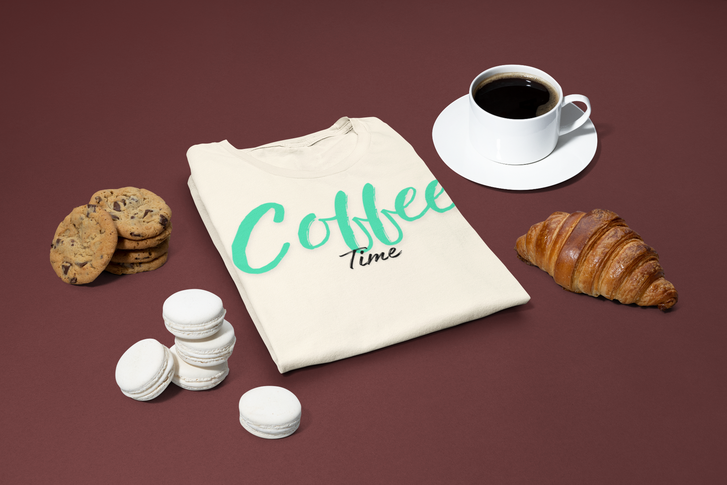 Coffee Time T-Shirt | Casual Coffee Lover Tee | Gift for Caffeine Fans