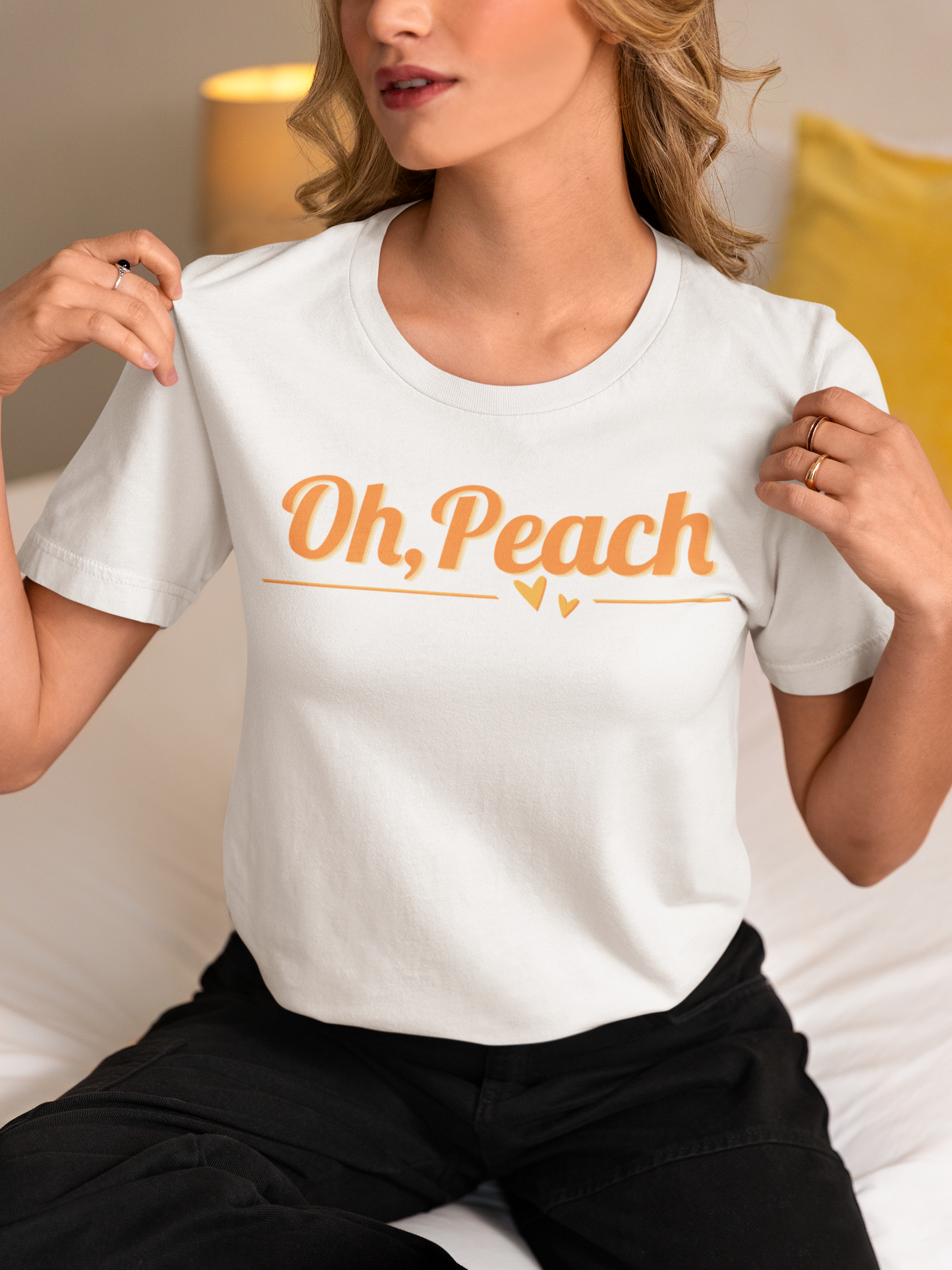 Oh, Peach T-Shirt | Playful & Sweet Tee | Cute Gift