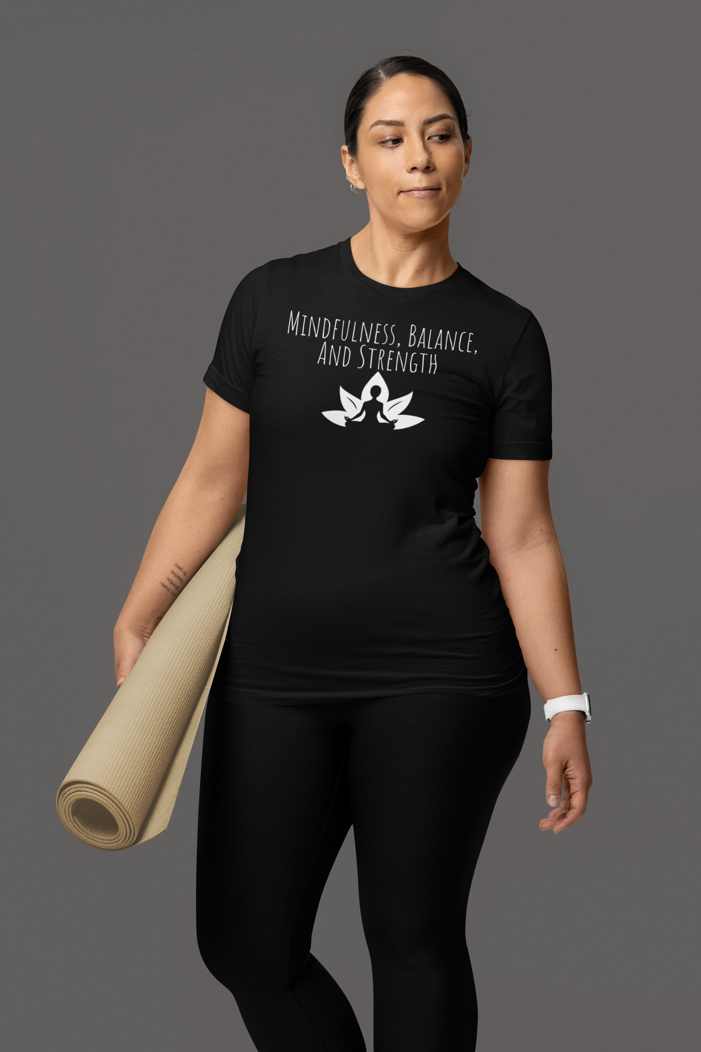 Mindfulness Yoga T-Shirt | Lotus Flower Balance Tee | Gift for Yogis & Wellness Lovers