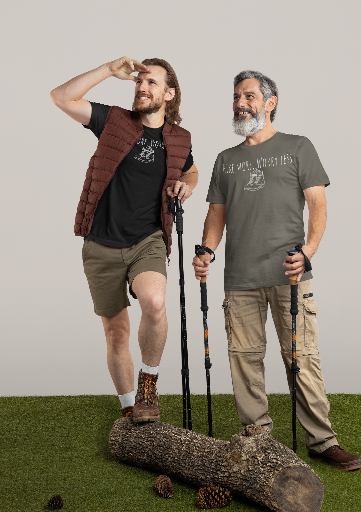 Hike More Worry Less T-Shirt | Outdoor Adventure Tee | Gift for Hikers
