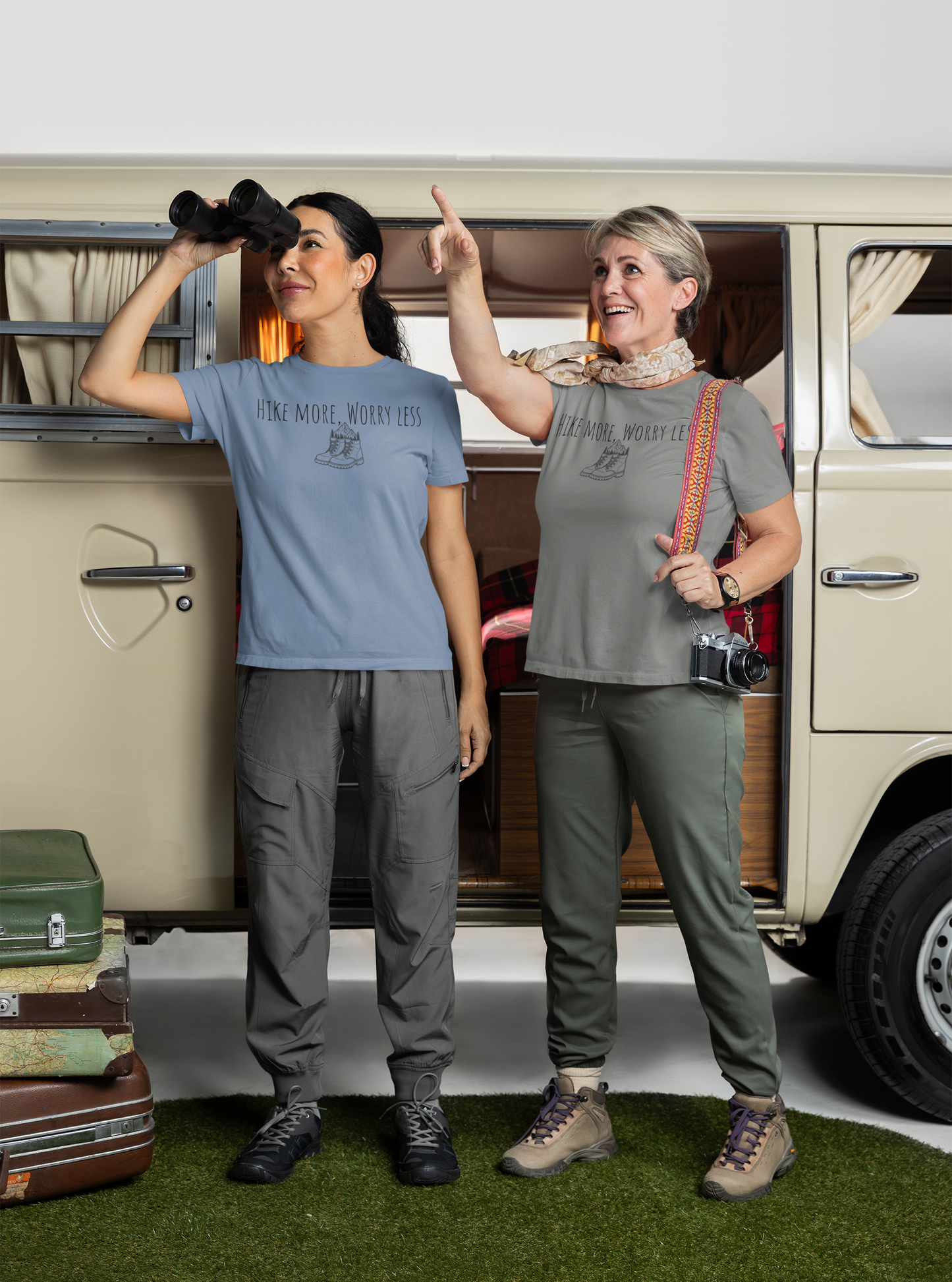 Hike More Worry Less T-Shirt | Outdoor Adventure Tee | Gift for Hikers