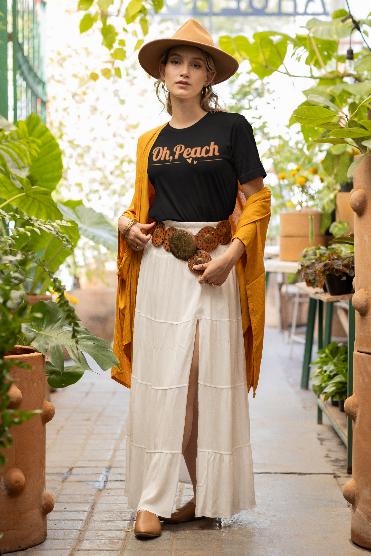 Oh, Peach T-Shirt | Playful & Sweet Tee | Cute Gift