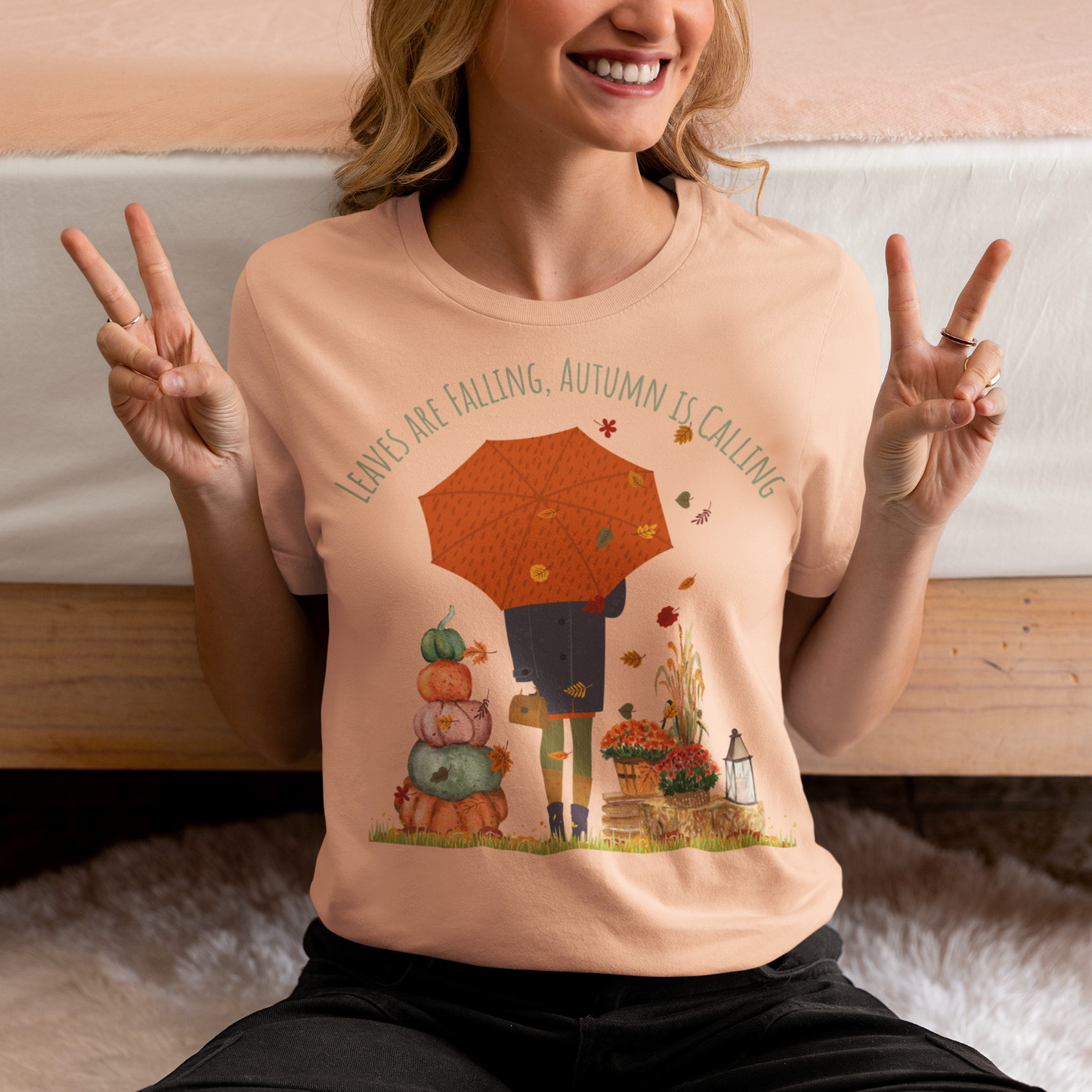 Leaves Are Falling, Autumn Is Calling – Cozy Fall Tee
