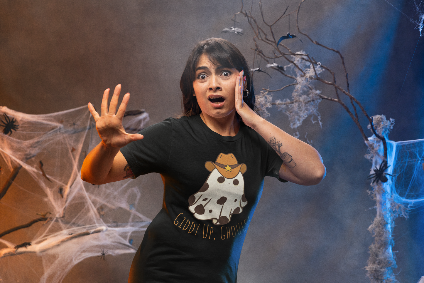 Giddy Up, Ghouls! – Cowboy Ghost Halloween Tee