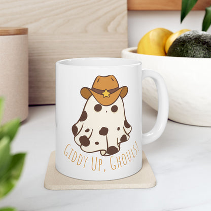 Giddy Up, Ghouls! – Cowboy Ghost Halloween Mug