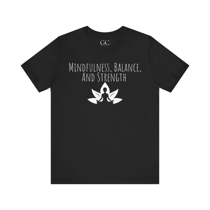 Mindfulness Yoga T-Shirt | Lotus Flower Balance Tee | Gift for Yogis & Wellness Lovers