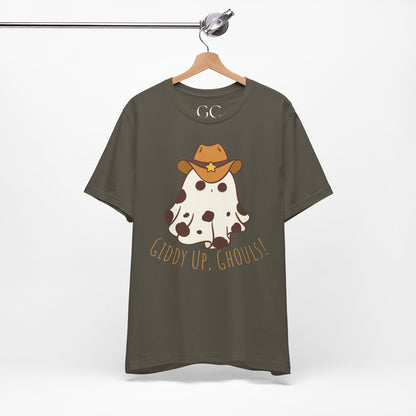Giddy Up, Ghouls! – Cowboy Ghost Halloween Tee