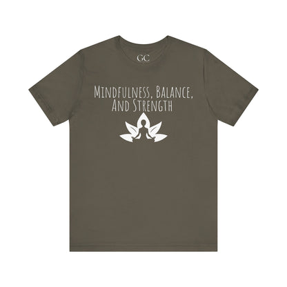 Mindfulness Yoga T-Shirt | Lotus Flower Balance Tee | Gift for Yogis & Wellness Lovers