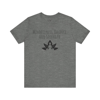 Mindfulness Yoga T-Shirt | Lotus Flower Balance Tee | Gift for Yogis & Wellness Lovers