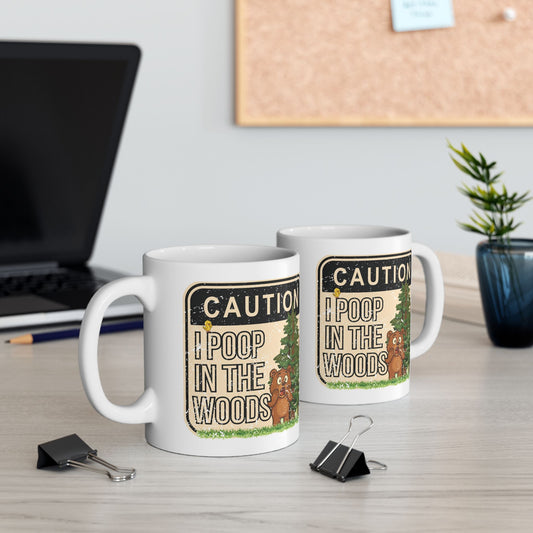 I Poop in the Woods Mug | Funny Camping Coffee Cup | Nature Lover Gift