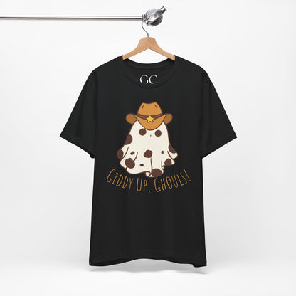 Giddy Up, Ghouls! – Cowboy Ghost Halloween Tee