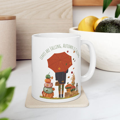 Leaves Are Falling, Autumn Is Calling – Cozy Fall Mug