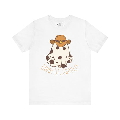 Giddy Up, Ghouls! – Cowboy Ghost Halloween Tee