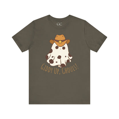 Giddy Up, Ghouls! – Cowboy Ghost Halloween Tee