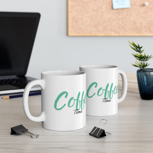 Coffee Time Mug | Fun Coffee Lover Cup | Gift for Caffeine Addicts