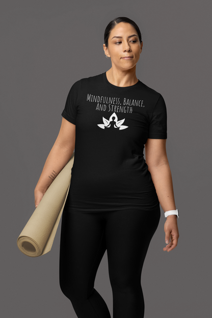 Mindfulness Yoga T-Shirt | Lotus Flower Balance Tee | Gift for Yogis & Wellness Lovers
