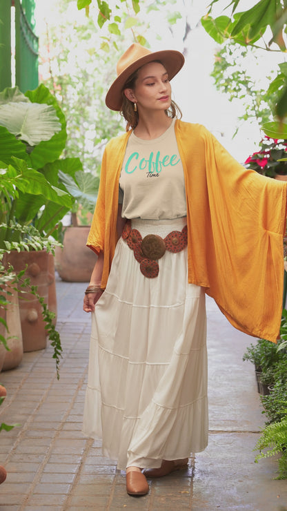 Coffee Time T-Shirt | Casual Coffee Lover Tee | Gift for Caffeine Fans