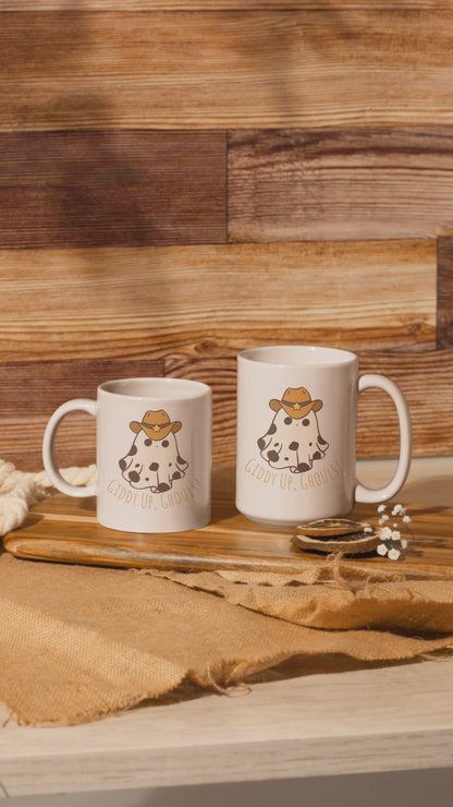 Giddy Up, Ghouls! – Cowboy Ghost Halloween Mug