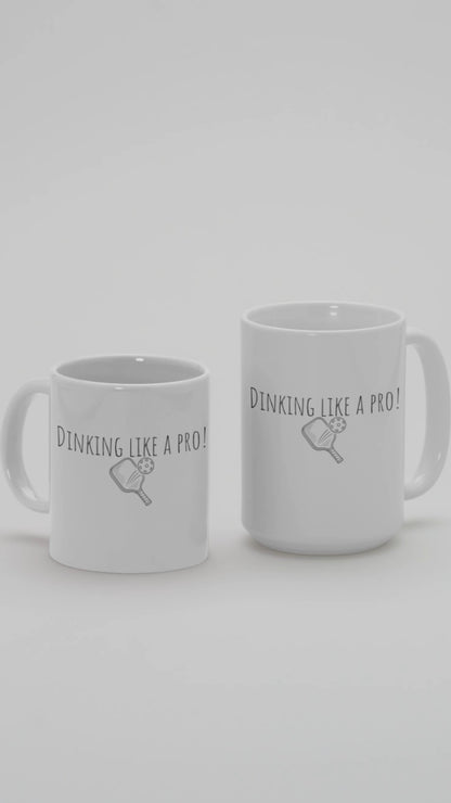 Dinking Like a Pro Mug | Funny Pickleball Coffee Cup | Gift for Pickleball Lovers
